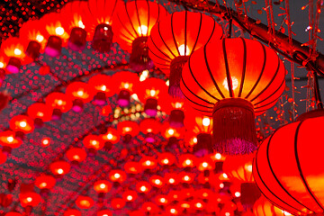 Image showing Red lamp in chinese style