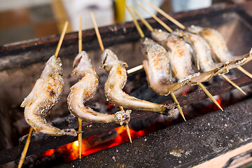 Image showing Grilled fish at street