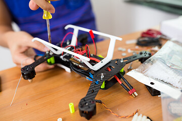 Image showing Building of flying drone