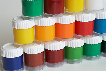 Image showing gouache colors