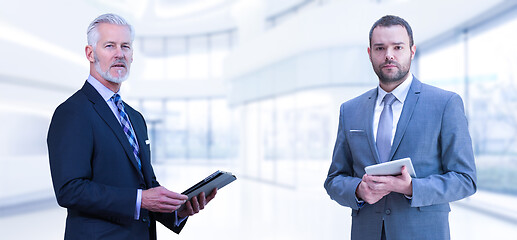 Image showing Portrait of two colleague businessmans