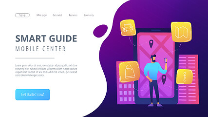 Image showing Smart guide and mobile center landing page.