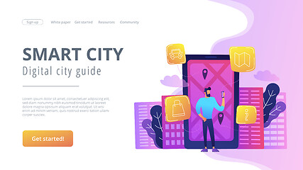 Image showing Smart city and digital city guide landing page.