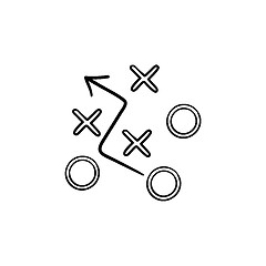 Image showing Strategy plan hand drawn outline doodle icon.