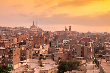 Image showing sunset scenery at Cairo Egypt