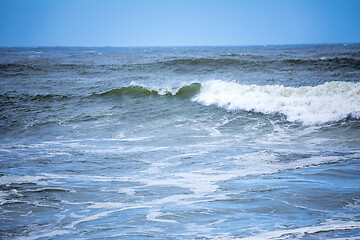 Image showing stormy ocean scenery background