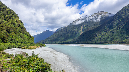 Image showing river landscape scenery in south New Zealand