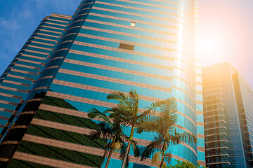 Image showing Modern office building to the sky