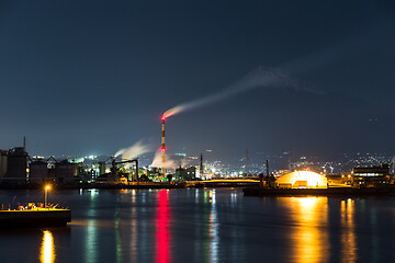 Image showing Fuji from Tagonoura at night