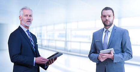 Image showing Portrait of two colleague businessmans