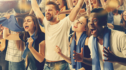 Image showing stadium soccer fans emotions portrait