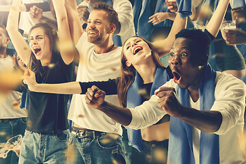 Image showing stadium soccer fans emotions portrait