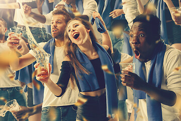 Image showing stadium soccer fans emotions portrait