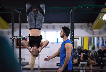 Image showing woman doing abs exercises