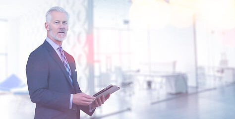 Image showing Senior businessman in his office