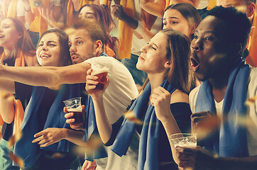 Image showing stadium soccer fans emotions portrait