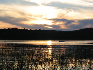 Image showing Sun and boat