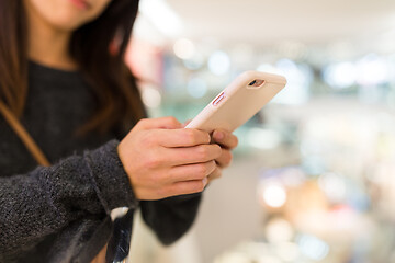 Image showing Woman use of cellphone