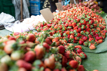 Image showing Fresh strawberry in market