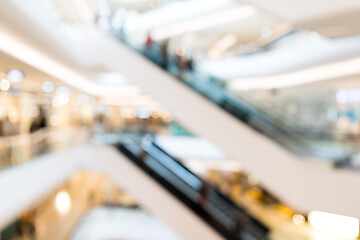 Image showing Shopping center blurred background