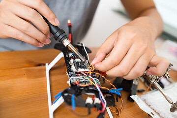 Image showing Welding on drone