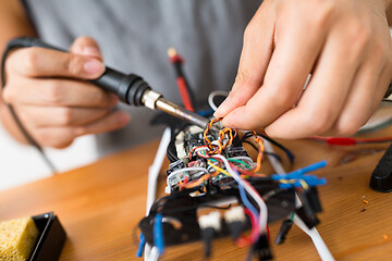 Image showing Welding parts for drone board