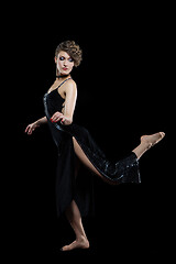 Image showing girl dancer in tango dress