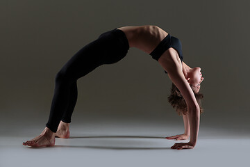 Image showing Girl dancer warming up