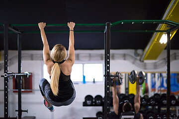 Image showing woman doing abs exercises