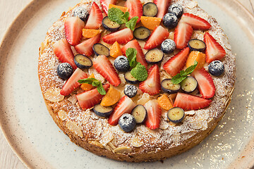 Image showing cakes with fruit and berries