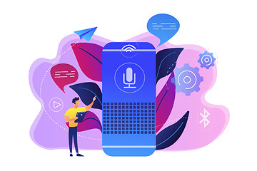 Image showing Smart speaker concept vector illustration.