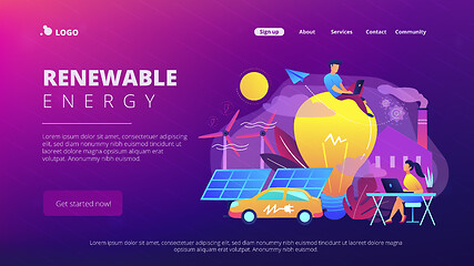 Image showing Renewable energy landing page.