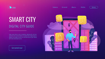 Image showing Smart city and digital city guide landing page.