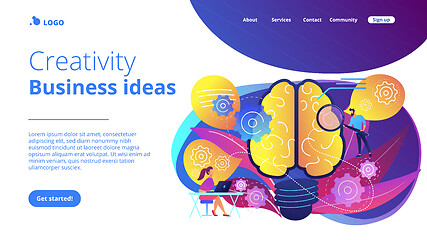 Image showing Creativity and business ideas landing page.