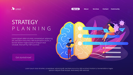 Image showing Strategy planning landing page.