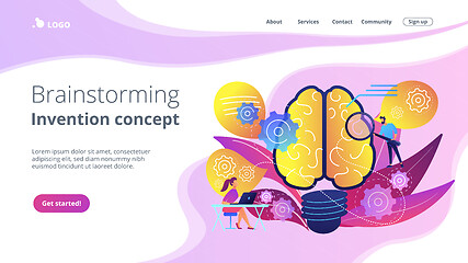 Image showing Brainstorming and invention concept landing page.