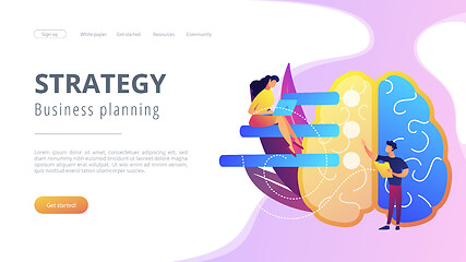 Image showing Strategy and business planning landing page.