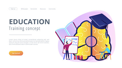 Image showing Education and training concept landing page.