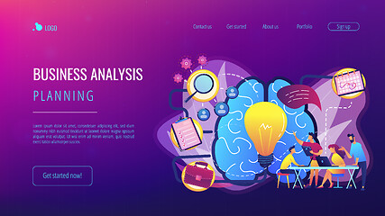 Image showing Project management concept landing page.