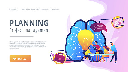 Image showing Project management concept landing page.