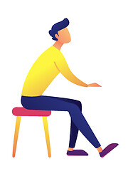 Image showing Businessman sitting on a chair vector illustration.