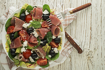 Image showing Salad prosciutto