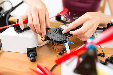 Image showing Making of flying drone at home