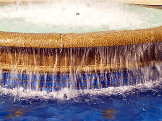 Image showing Water splashing and overflowing in fountain
