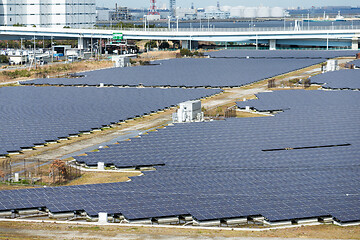 Image showing Solar panel plant