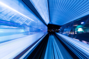 Image showing Motion blue of a Japanese mono rail