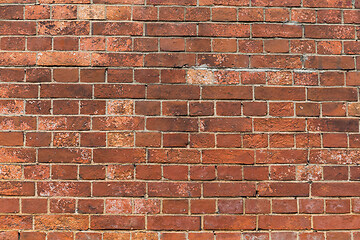 Image showing Old red brick wall 