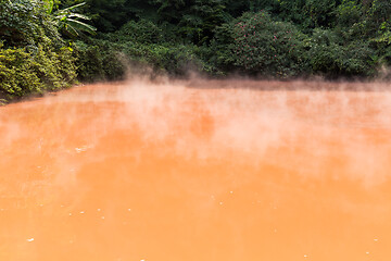 Image showing Red pond in Umi Jigoku at Beppu city