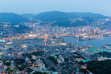 Image showing Night Shot of Nagasaki City