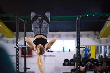 Image showing woman doing abs exercises